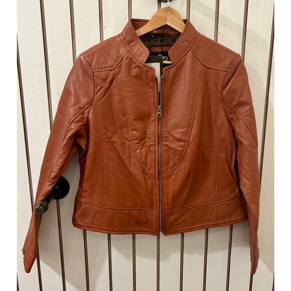 Decrum Amy Genuine Leather Jacket Size L NWT - Picture 3 of 8